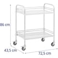 Miniatyrbilde 5 av 5: Laboratoriekosmetikkbehandlingsvogn laget av stål, 2 hyller, 73 x 44 x 86 cm, 20 kg