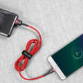 Pikkukuva 5 / 8: Kestävä joustava kaapeli USB microUSB QC3.0 2.4A 1M punainen