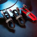 Pikkukuva 7 / 8: Kestävä joustava kaapeli USB microUSB QC3.0 2.4A 1M punainen