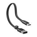 Miniatyrbild 2 av 6: Platt kabel USB-C USB-kabel med hållare 2A 23CM svart