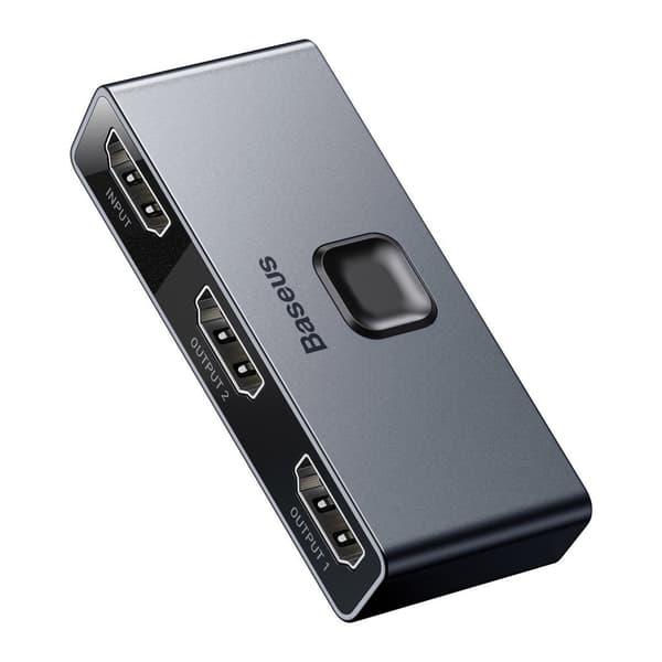 Switch splitter switch HDMI 2x HDMI 4K 30 Hz tovejs grå