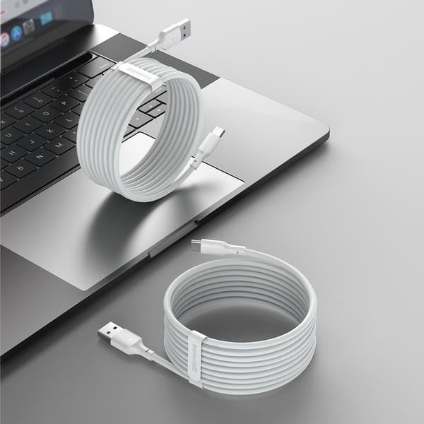 2x USB-kabel USB-C hurtiglading Strømlevering Hurtiglading 40 W 5 A 1,5 m hvit