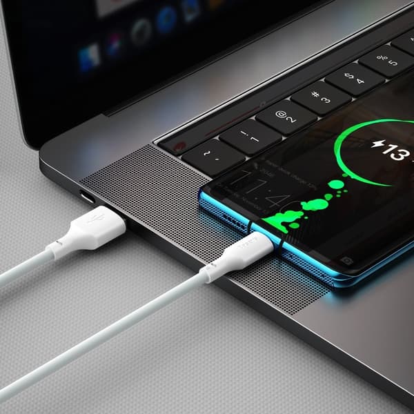 2x USB-kabel USB-C hurtiglading Strømlevering Hurtiglading 40 W 5 A 1,5 m hvit