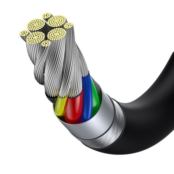 Överlägsen USB-C-kabel USB-C Snabbladdning FCP 100W 5A 20V 1m svart