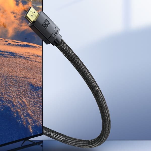 HDMI 2.1 8K 60 Hz eARC QMS Dynamic HDR VRR ALLM kabel 3m sort