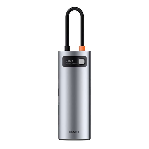 Multifunktionell USB HUB 7in1 Typ C HDMI TF-kortläsare PD grå