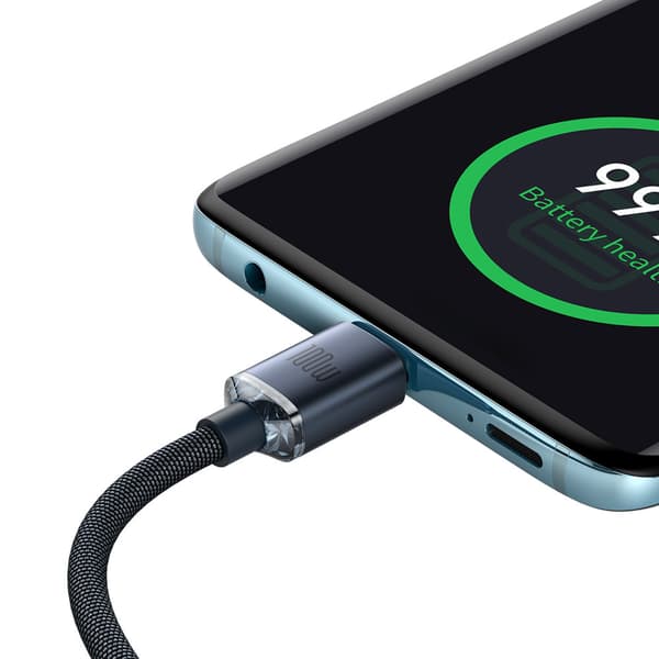 Kabel for hurtiglading og dataoverføring USB-C USB-C 100W 1,2m svart