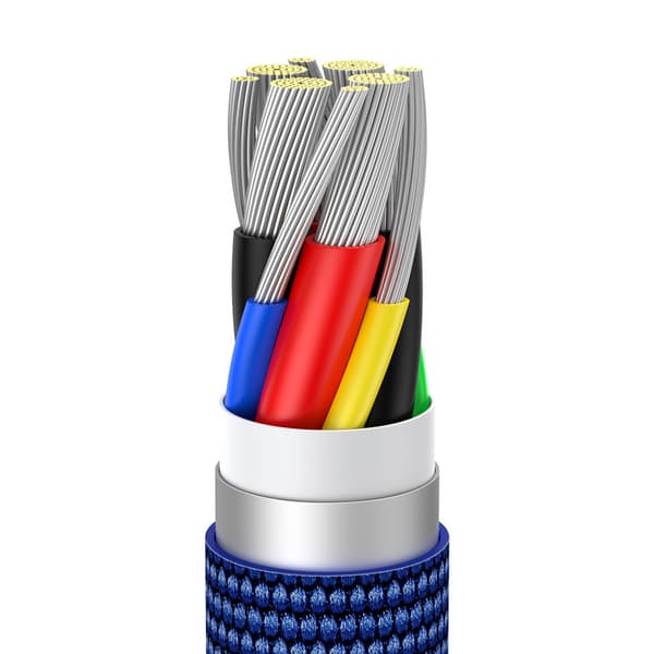 Kabel til hurtig opladning og dataoverførsel USB-C USB-C 100W 1,2m blå