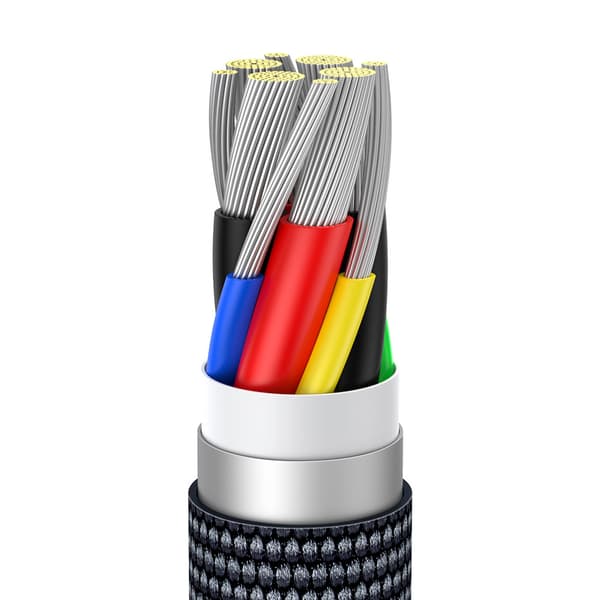 Kabel til hurtig opladning og dataoverførsel USB-C USB-C 100W 2m sort