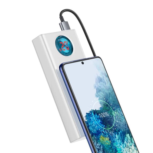 Amblight powerbank 65W 30000mAh Overseas Edition hvit