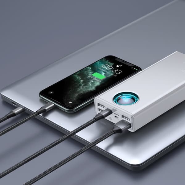 Amblight powerbank 65W 30000mAh Overseas Edition hvit