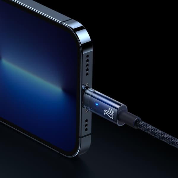 Explorer Series USB-C iPhone Lightning-kabel 20W 1m blå
