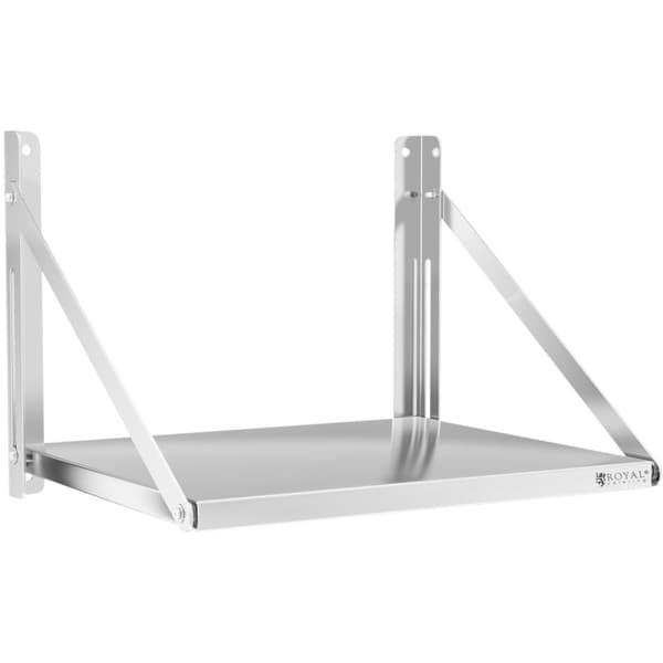 Gastronomi væghylde, foldbar, rustfrit stål, op til 40 kg, 60 x 45 cm