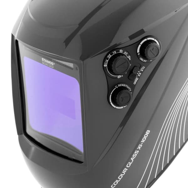 Automatisk svetshjälmsmask med ett färgat fält COLOUR GLASS XI-100B