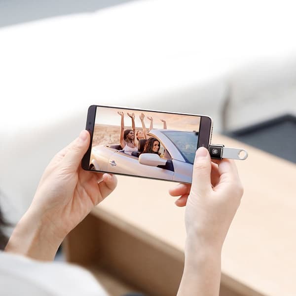 USB till USB-C OTG-adapter - svart