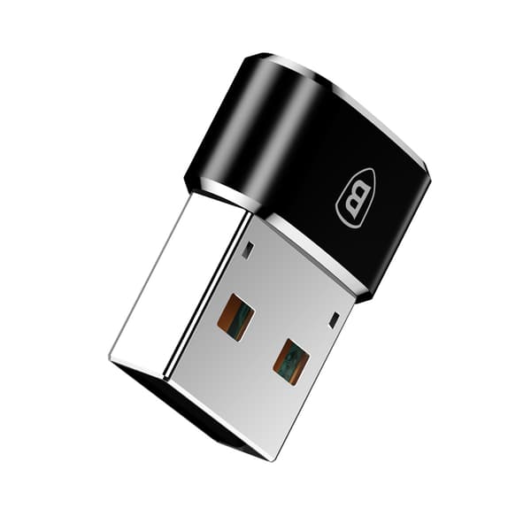 Lille USB-C til USB stik adapter - sort