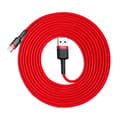 Miniatyrbild 8 av 9: Slitstark nylonkabel USB - USB-C QC3 3m - röd