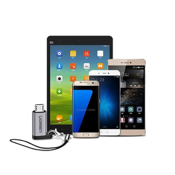 USB-C til mikro USB-adapter - grå
