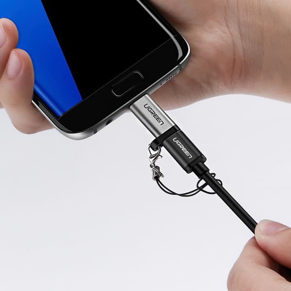 USB-C til mikro USB-adapter - grå
