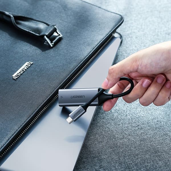 Ulkoinen RJ45 LAN-sovitin - USB-C 1 Gigabit Ethernet - harmaa