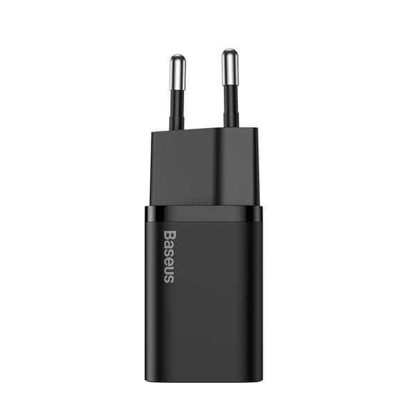 Superrask USB-C 25W Power Delivery Quick Charge-lader - svart