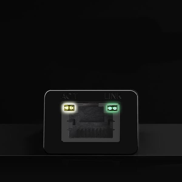 Eksternt LAN RJ45 - USB 2.0 100 Mbps - svart