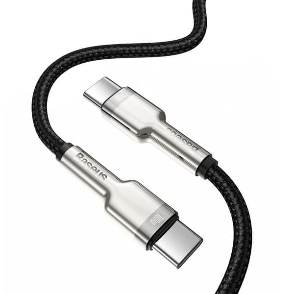 USB-C - USB-C-kaapeli Cafule Metal Data Power Delivery 100W 1m - musta