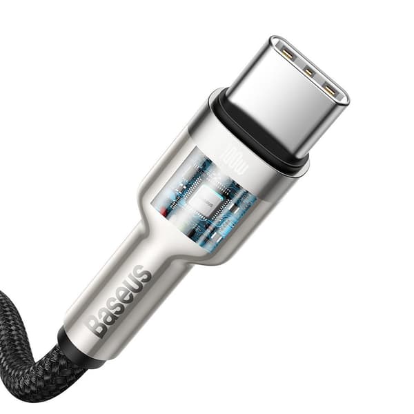 USB-C - USB-C-kaapeli Cafule Metal Data Power Delivery 100W 1m - musta
