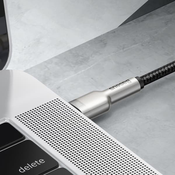 USB-C - USB-C-kaapeli Cafule Metal Data Power Delivery 100W 1m - musta