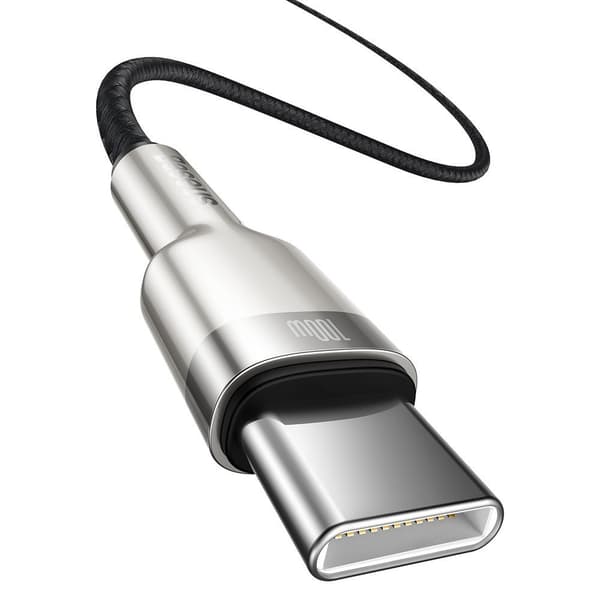 USB-C - USB-C-kaapeli Cafule Metal Data Power Delivery 100W 1m - musta