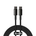 Miniatyrbillede 1 af 7: USB-C - USB-C hurtigopladningskabel 100W 2m - helt sort