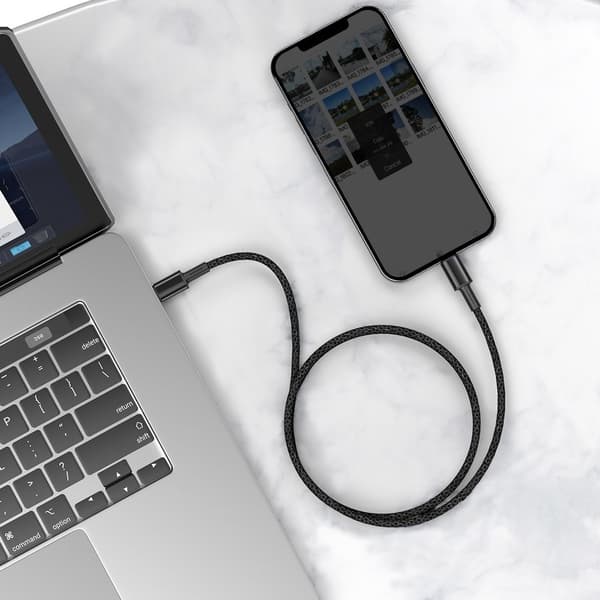 Kabel til iPhone USB-C - Lynhurtig opladning 20W 2m - sort