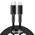 Miniatyrbillede 1 af 8: Kabel til iPhone USB-C - Lynhurtig opladning 20W 2m - sort