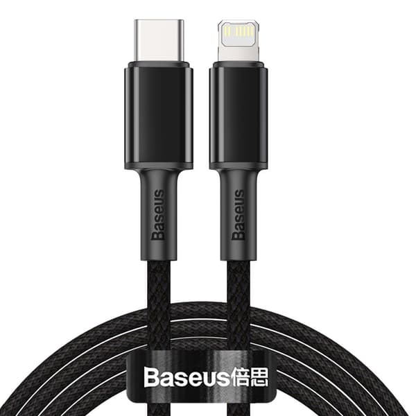 Kabel til iPhone USB-C - Lynhurtig opladning 20W 2m - sort