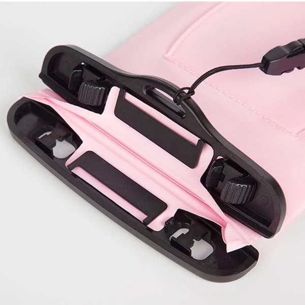 Vandtæt telefontaske med PVC-armbånd - sort