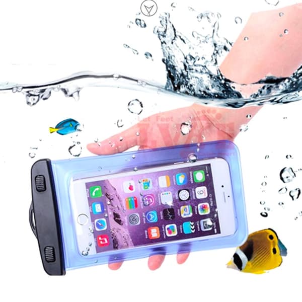 Vattentätt telefonfodral med PVC-armband - rosa