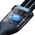 Miniatyrbilde 4 av 8: Kabel 4in1 USB+USB-C til USB-C / iPhone Lightning / micro USB 1,2m - blå
