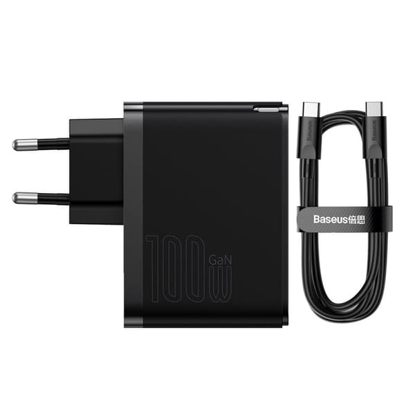 GaN5 Pro USB-C/USB Hurtig Universal Vægoplader 100W - Sort