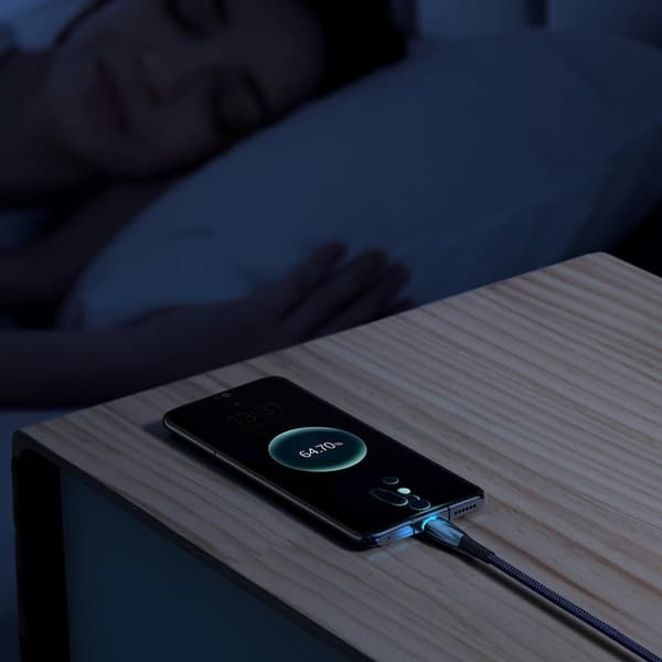 Glimmer USB-A - USB-C pikalatauskaapeli 1 m - sininen