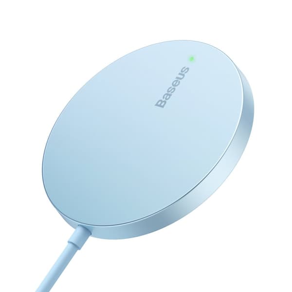 Enkel Mini3 MagSafe Qi 15W magnetisk induktiv oplader - blå