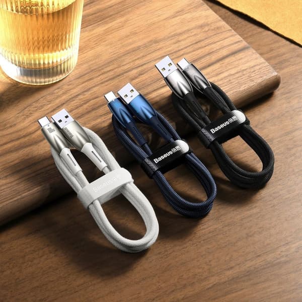 Glimmer USB-A - USB-C hurtigopladningskabel 2m - sort