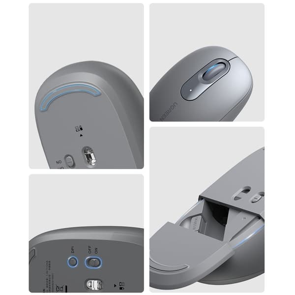Langaton USB-hiiri 2,4 GHz Ugreen MU105 - harmaa