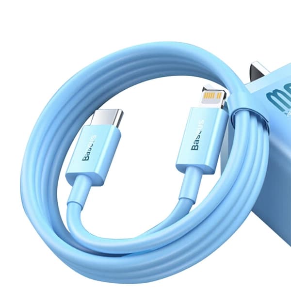 Kabel for iPhone Superior Series USB-C - Lightning 20W PD 1m - blå