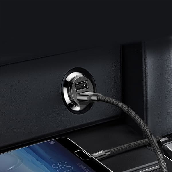 Mini biloplader til din telefon 2x USB Grain Biloplader, sort