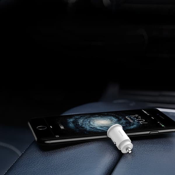 Mini biloplader til din telefon 2x USB Grain Biloplader, sort