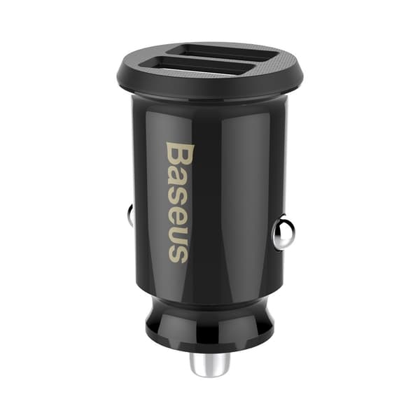 Mini billader til din telefon 2x USB Grain Billader, svart