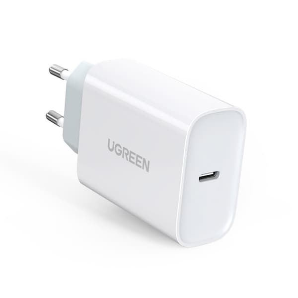 Hurtig USB-C strømforsyning 30 W Quick Charge 4.0 oplader hvid