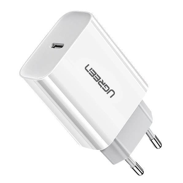 USB Power Delivery 3.0 Quick Charge 4.0+ 20W 3A hvit lader