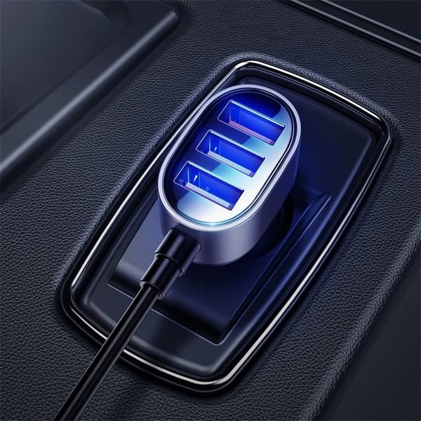 Hurtig billader 5x USB 6.2A med forlænger sort