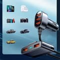 Miniatyrbillede 5 af 7: Hurtig billader 5x USB 6.2A med forlænger sort